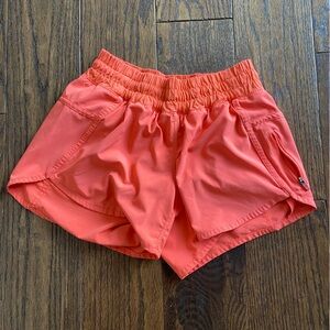 Women’s Lululemon Coral Athletic Shorts with Elastic Waistband